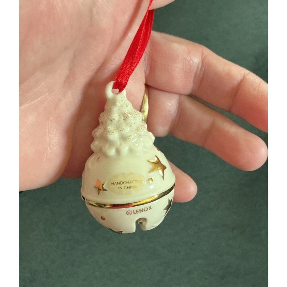 Vintage Lenox Just Jingles Tree Bell Christmas Ornament Ivory/gold  No Box